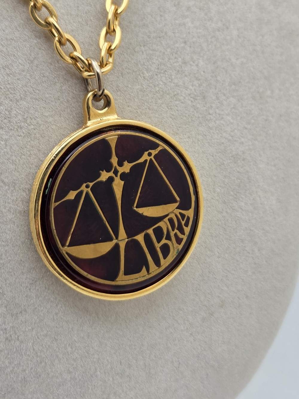 Vintage Danté Libra Zodiac Pendant Necklace - 20" - Picture 2 of 11